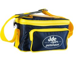 JDC Petanque Reporter boules tas Marineblauw-Geel