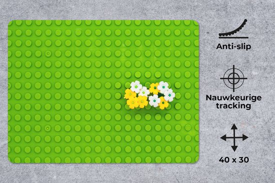 Muismat - Ondervloer met bloemen muismat rubber - 40x30 cm - Muismat met foto