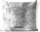 Buitenkussens - Tuin - Stadskaart Groningen - 60x60 cm