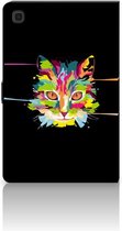 Hoesje met Tekst Samsung Galaxy Tab A7 (2020) Hoes met Standaard Cat Color