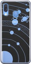 Samsung Galaxy A40 siliconen hoesje - Universe space - Soft Case Telefoonhoesje - Transparant - Print