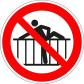 Verboden over hek te klimmen bord - kunststof - P071 300 mm