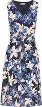 Cassis - Female - Lange jurk in viscose met een bloemenprint  - Bic blauw