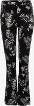 TwoDay dames flared broek met bloemenprint - Zwart - Maat 3XL