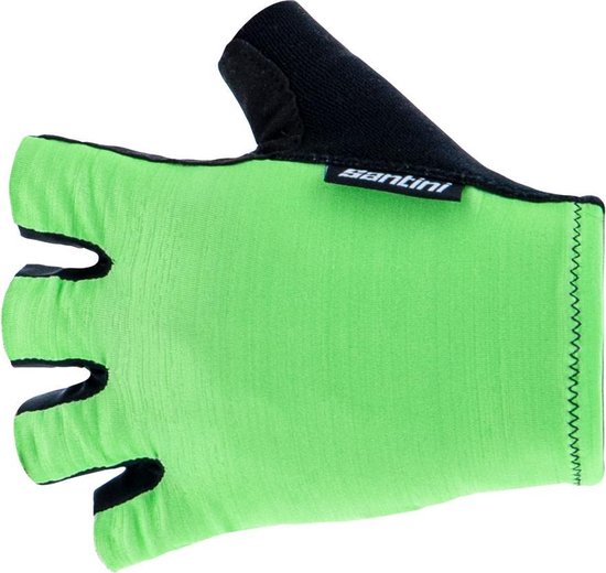 Santini Fietshandschoenen zomer Fluo Groen Heren - Cubo Cycling Gloves Flashy Green - XL