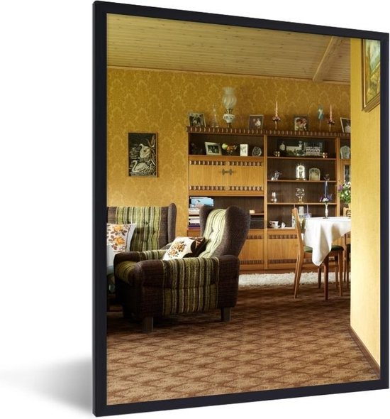 Photo encadrée - Cadre photo intérieur salon noir sans passe partout 30x40  cm -... | bol.com