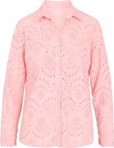 Cassis - Female - Blouse in katoen met borduurwerk  - Koraal