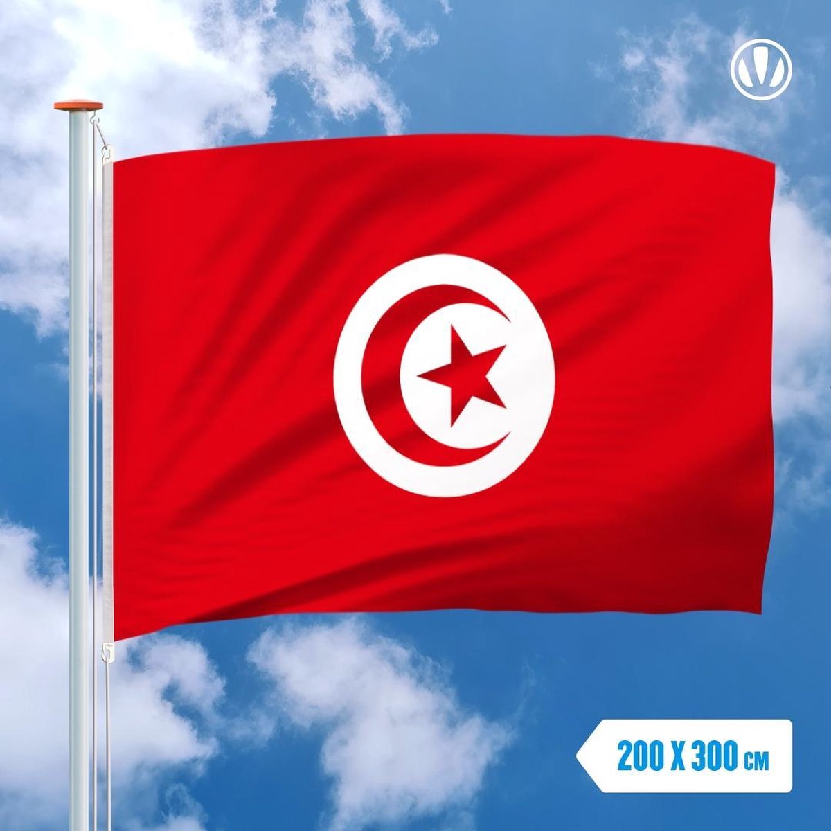 Drapeau Tunisie 200 x 300 cm