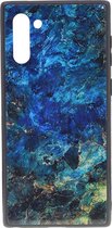 Shop4 - Geschikt voor Samsung Galaxy Note 10 Hoesje - Harde Back Case Marmer Kleurrijk