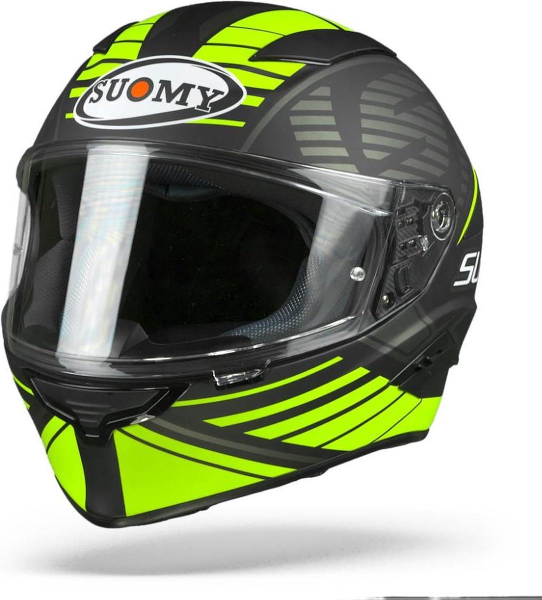 Suomy Speedstar Sp1 Mat Zwart Geel Integraalhelm - Motorhelm - Maat M