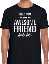 Awesome friend cadeau t-shirt zwart heren M