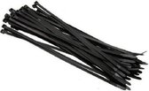 200x Kabelbinders tie-wraps - 4,8 x 370 mm - zwarte tie-ribs