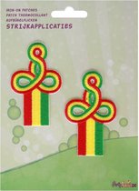 Strijk Applicaties brandenburgers limburg rood/geel/groen 8x5 limburg - Carnaval - Vastelaovend - Carnavalskleding - Carnaval Accessoires - Rood Geel Groen