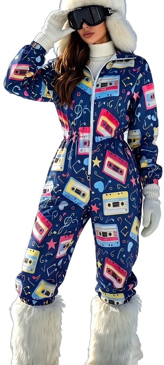 Currero Skipak Dames Ski Set Dames Skibroek Wintersportkleding Winddicht Warm Gevoerd Ski en Snowboard Skikleding Winter Meerkleurig Multicolor