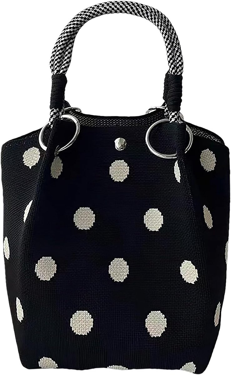 Emmer Tas Kleine Tote Portemonnee voor Vrouwen Polsband Handtas met Magnetische Sluiting Afneembare Handvat 5.9"*8.3"