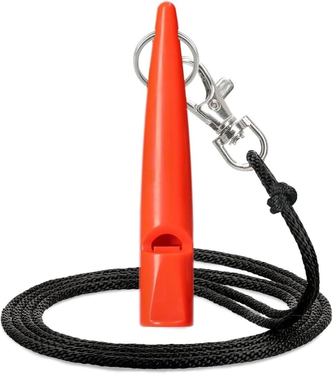 Hondenfluitje in oranje met fluitband - Perfect voor training, gehoorzaamheid en communicatie met je hond