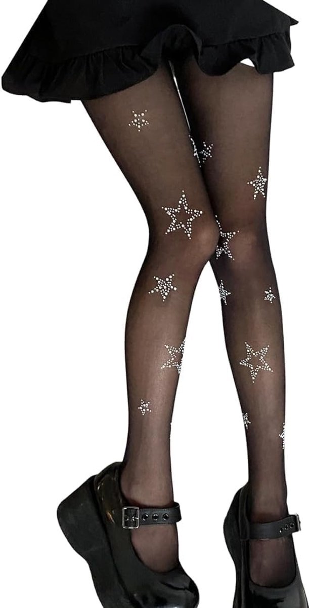 Vrouwelijke hoge taille visnetkousen met spinnenpatroon voor Halloween, sexy kostuumaccessoires voor carnaval en cosplay