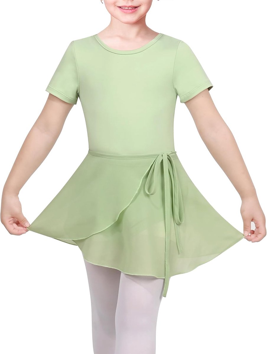 Jurk Eenvoudig Turnpakje Kant Lange mouw Ballet Dans Gymnastiek 4-10 jaar