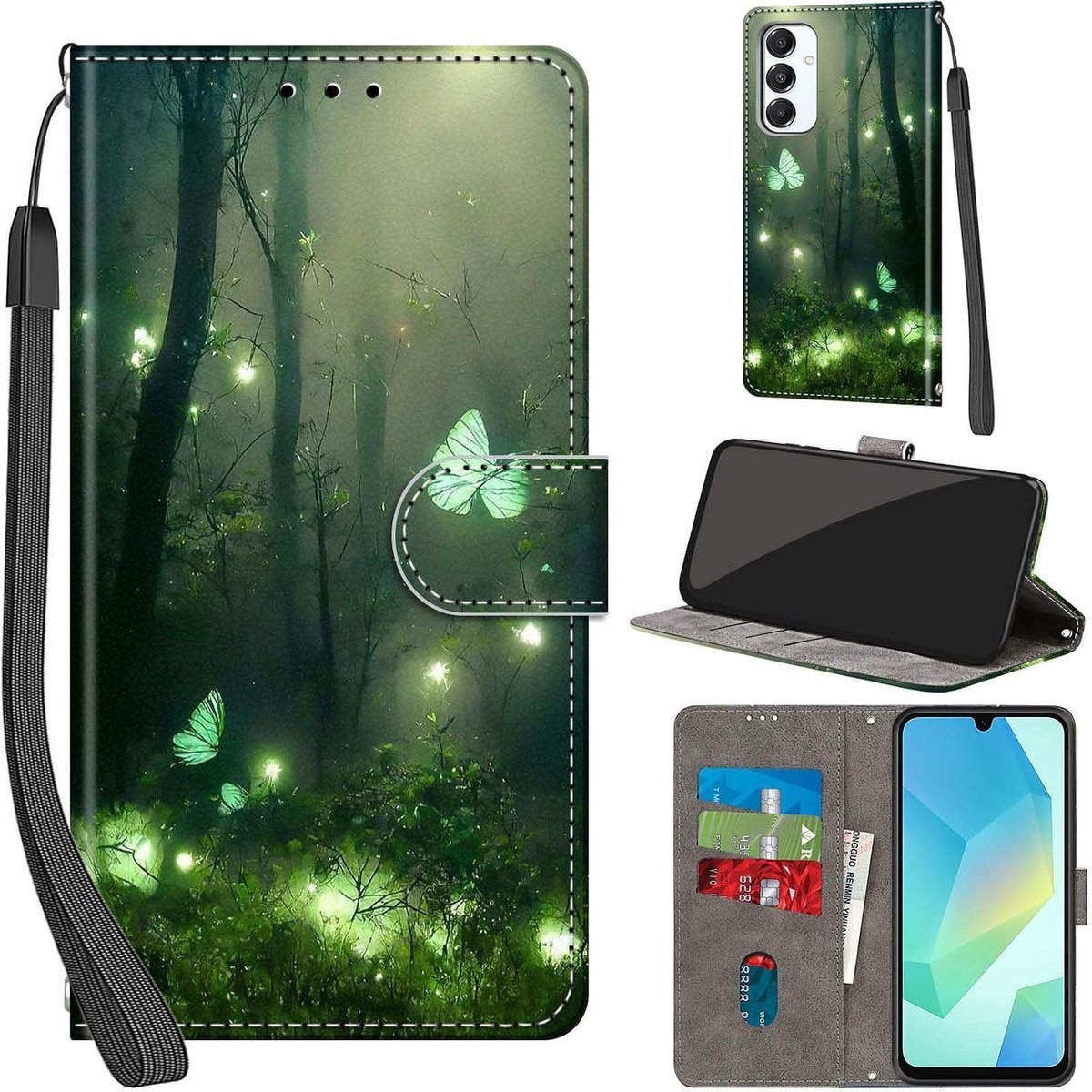 Hoesje voor Samsung Galaxy A16 4G/5G, Bos vlinder