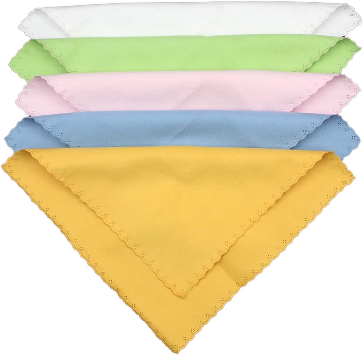 Reinigingsdoekjes Set van 5, Wit Roze Blauw Oranje Groen