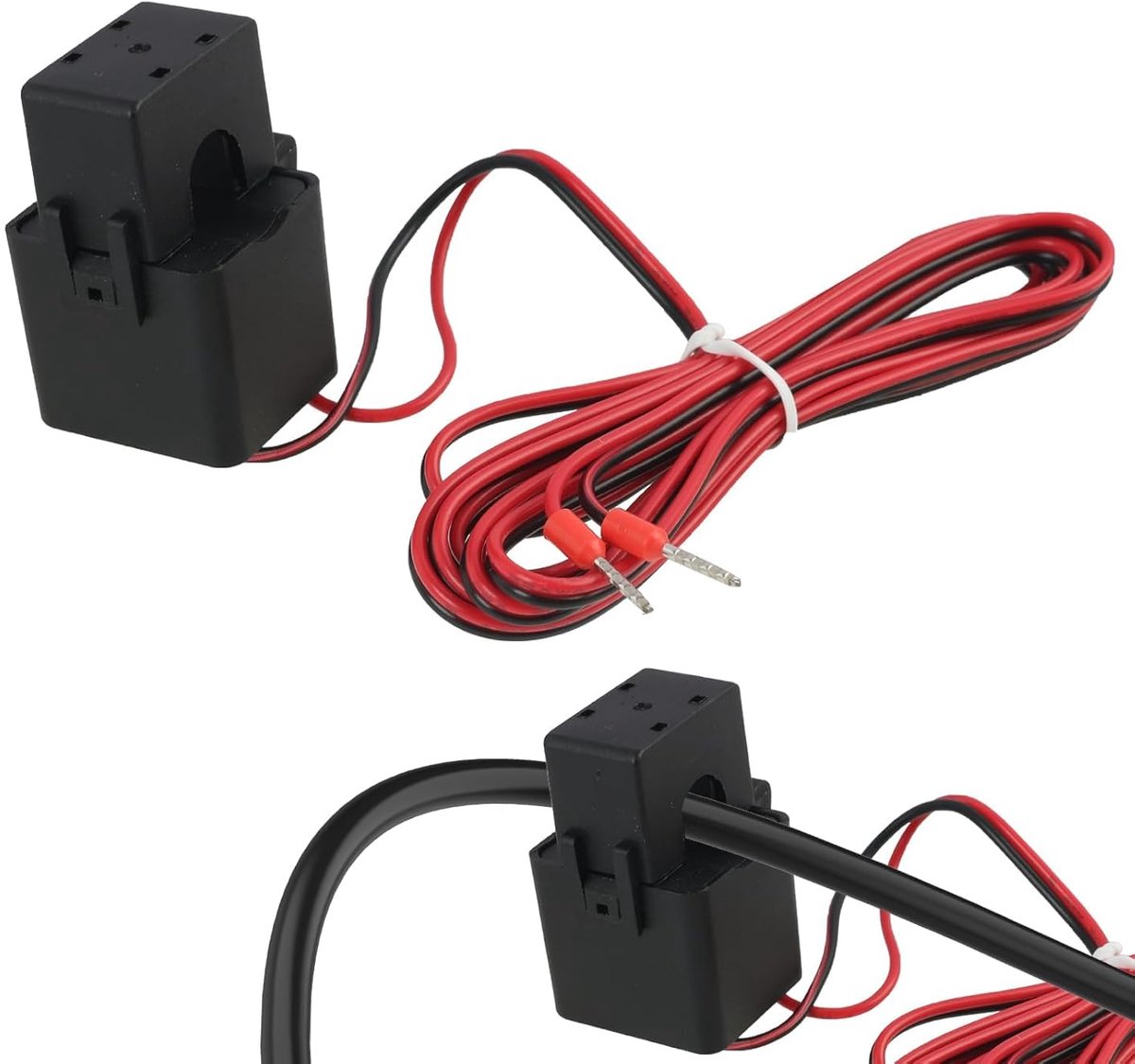 Stroomtransformator Split Core 80 A klemmeter klem ampèremeter voor stroommeting, eenfasige installatie, compatibel met huisautomatisering, compact design, actuele meting