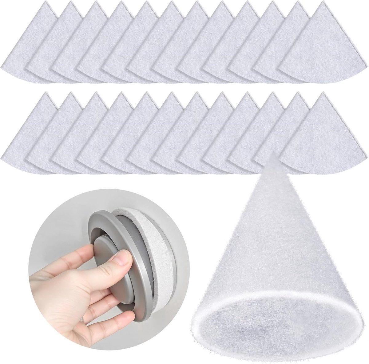 25 kegelfilters DN 125, G4 filtermat, filter ventilatiesysteem vervanging voor Tiener Maico, Pluggit, Helios Disc Valves, vervangingsfilter voor ventilatiesysteem met een diameter van 125 mm, lengte