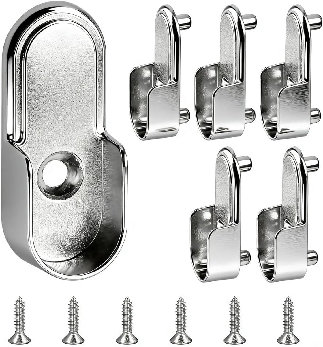 6 stuks kledingstanghouder metalen kledingstang houder kastbuis