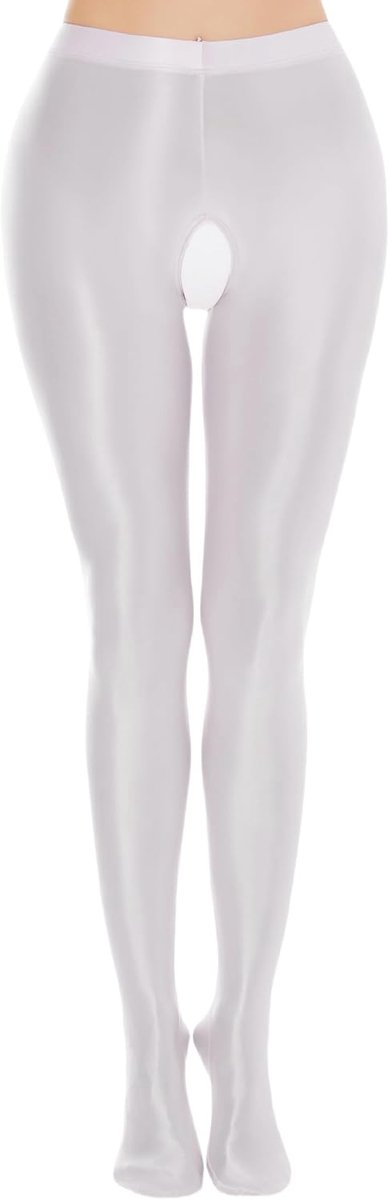 Leggings voor dames, transparante panty, hoge taille, lichte skinny broek, EU S-L (Azië M-XL)
