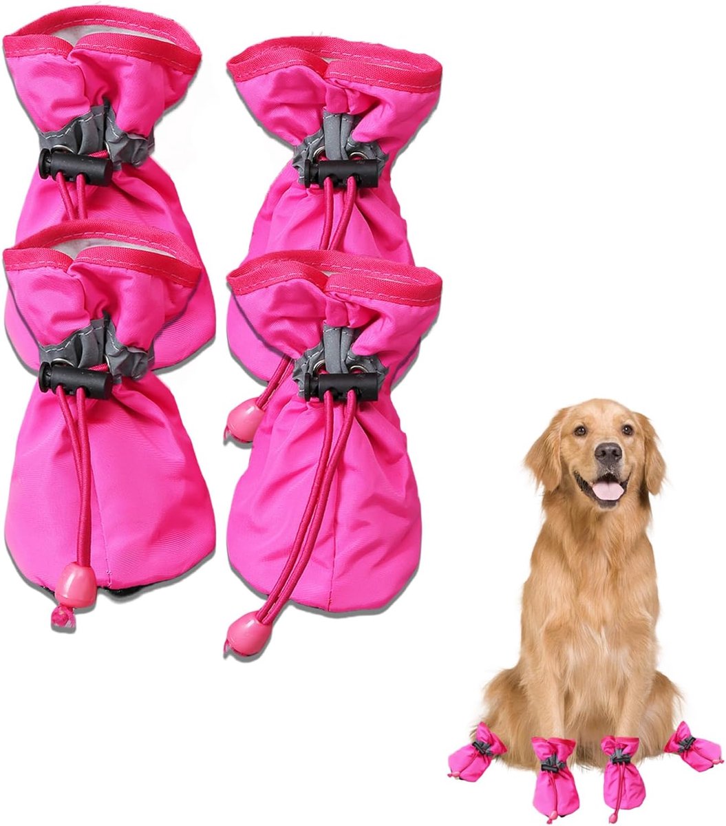 Hondenlaarzen voor kleine, middelgrote en grote honden met reflecterende riem, antislip hondenschoenen voor hete bestrating, hondenlaarsjes en pootbeschermers voor katten, huisdieren, honden,