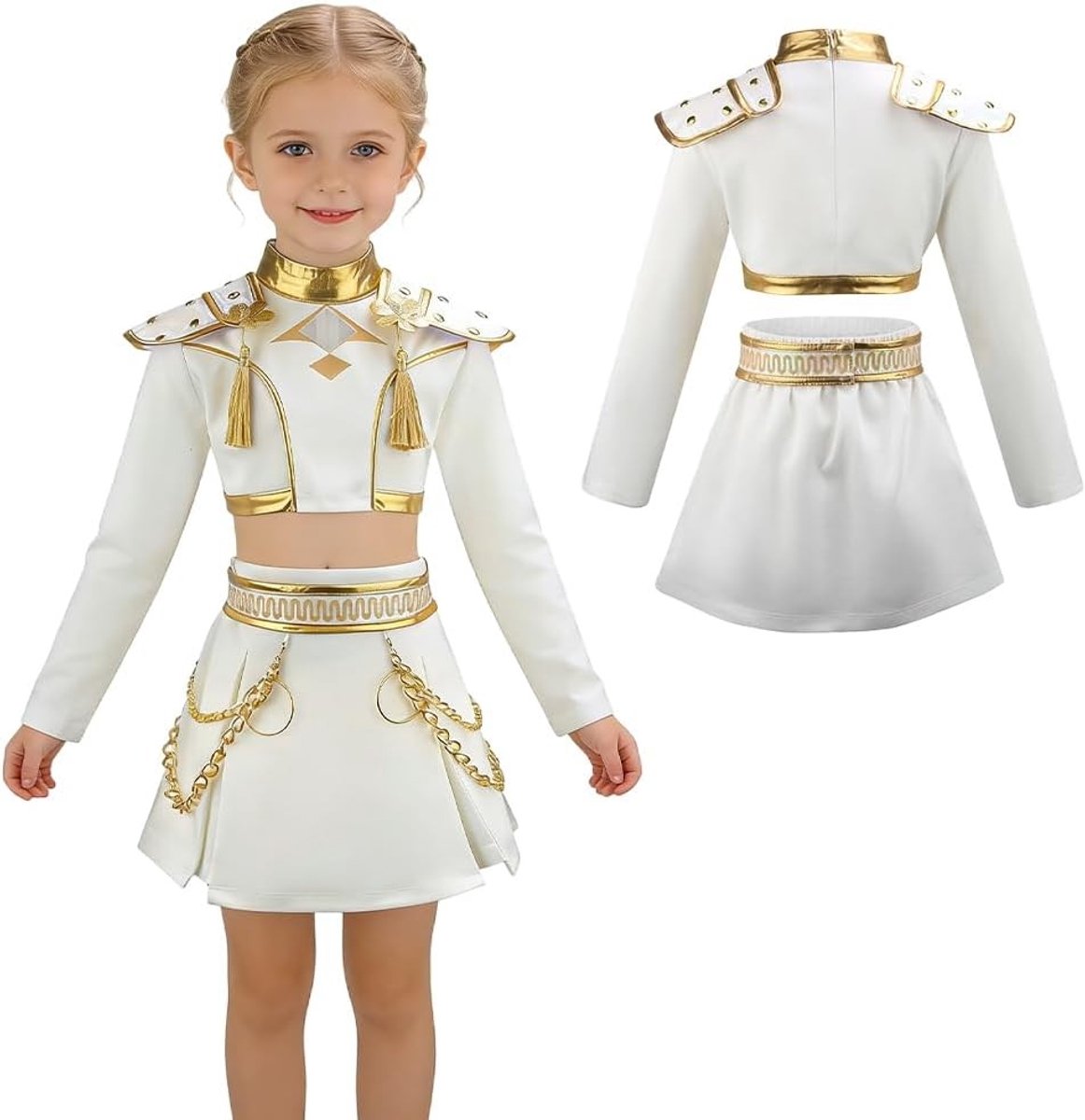 Anime Cosplay Kostuum voor Meisjes, Geschikt voor Halloween, Verjaardagen en Toneelvoorstellingen, Twee Delige Set voor Feestjes en Carnaval