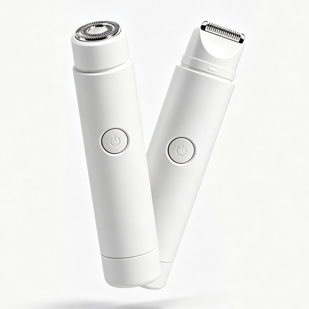Namajunas-Ladyshaves voor Vrouwen-Ladyshave Oplaadbaar-Trimmer Vrouw Intiem-2 in 1 Elektrisch Scheerapparaat-Bikinilijn-Oksels-Benen-Gezichtshaar-Ontharingsapparaat-Nat en Droog-Wit