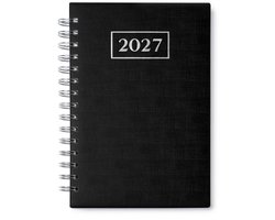 2027 Bureau agenda - Dag agenda - Hardcover spiraal ringband gewatteerde PU-cover in laag relief 352 pagina's- A5
