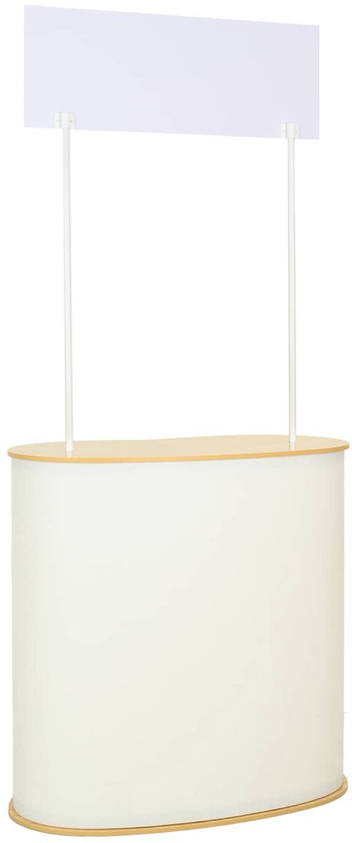 vidaXL Beursbalie - Lichtbruin - en - wit - 90 - x - 48 - x - 200 cm Lichtbruin en wit