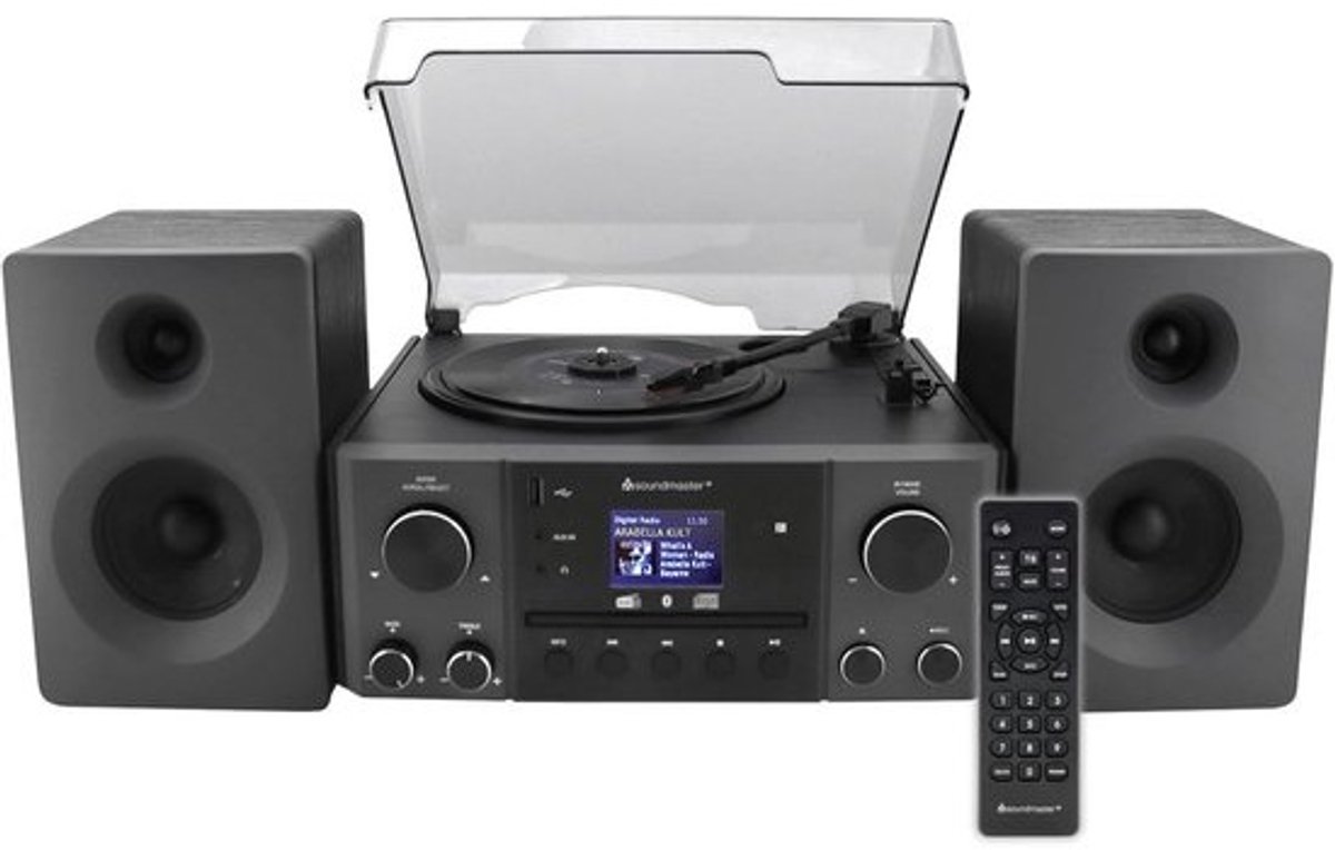 Muziekcentrum met CD DAB+ en Draaitafel USB Bluetooth