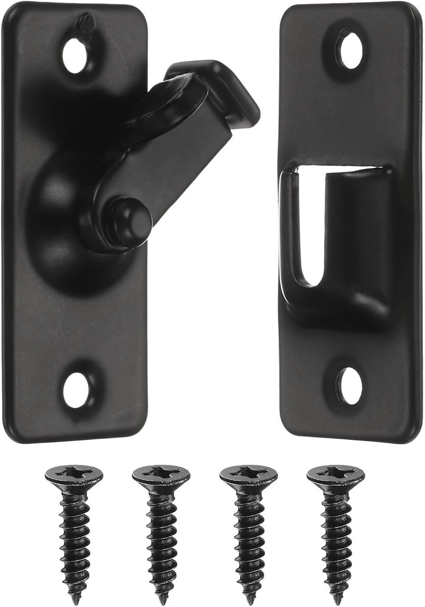 Flip Latch voor Poort en Schuifdeur, 1.7 Inch RVS Haaks Slot met Schroeven, Ideaal voor Schuren en Tuinhekken
