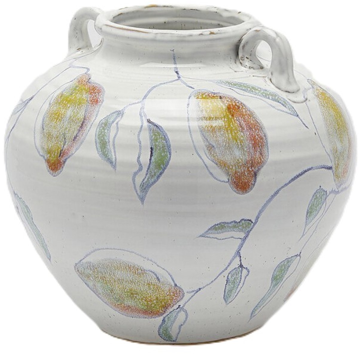 EDG - Vaas - Keramiek - geel - D29,5 x H27,5 cm - Opening 10,5 cm