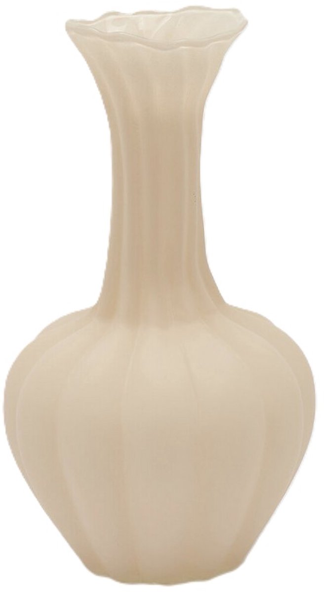 EDG - Vaas- Glas - wit - D17 x H31 cm - Opening 13,5 cm
