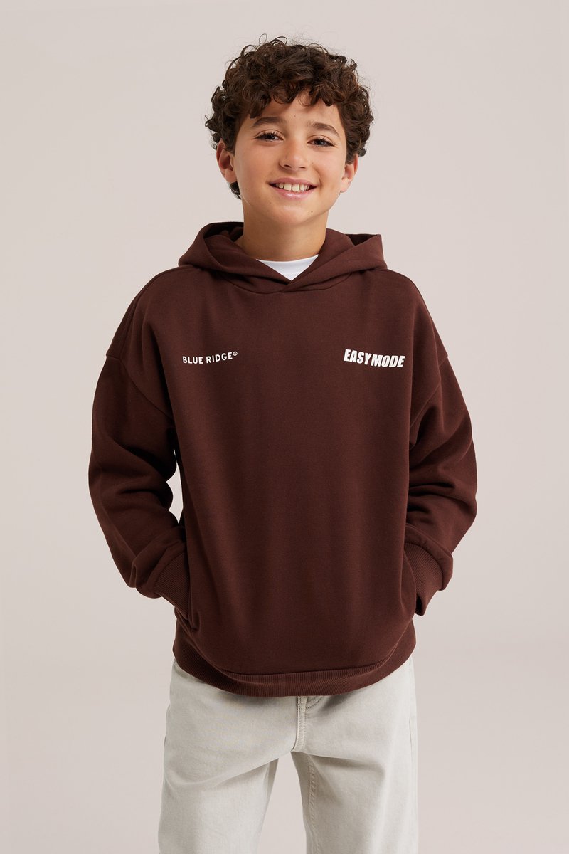 WE Fashion Jongens oversized hoodie met print