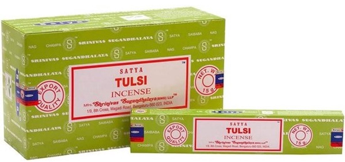 Tulsi Wierookstokjes - 12 Pakketten - 100% Natuurlijke Geurkaarsen