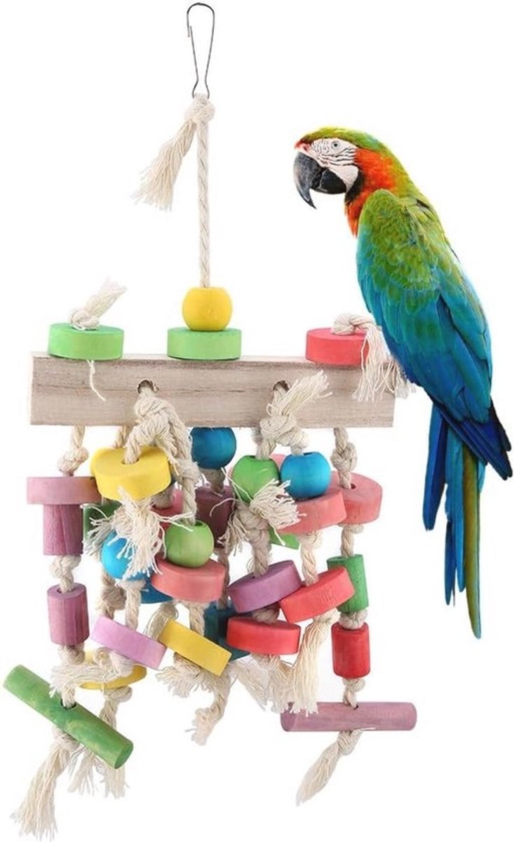 Parrot Swing Toy - Kleurrijk Chewing Tool voor Papegaaien en Parkieten