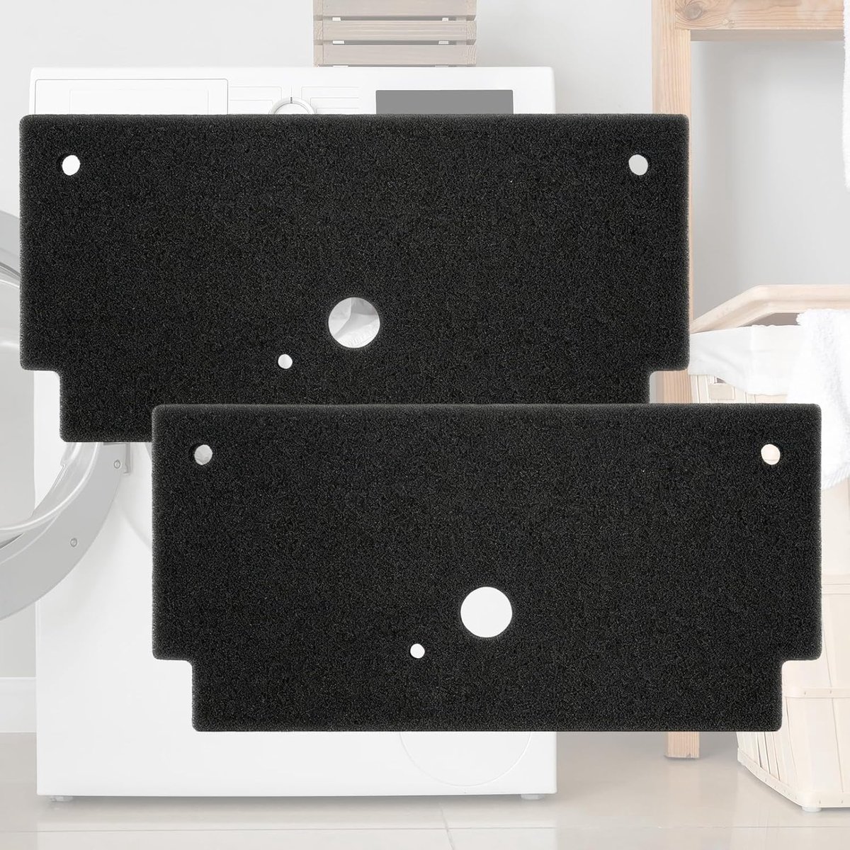 2 stuks 12022801 droogfilter voor Bosch voor Siemens iq300 iq500 in warmtepompdroger, wasdroger sokkelfilter, sponsfilter 292 x 142 x 19 mm