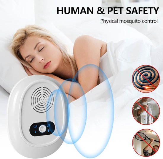 6 stuks ultrasone ongediertebestrijder, stopcontact, insectenwerend middel, plug-in, ultrasone ongedierteverjager voor muggen, kakkerlak, muizen, spinnen, vliegen — afbeelding 2