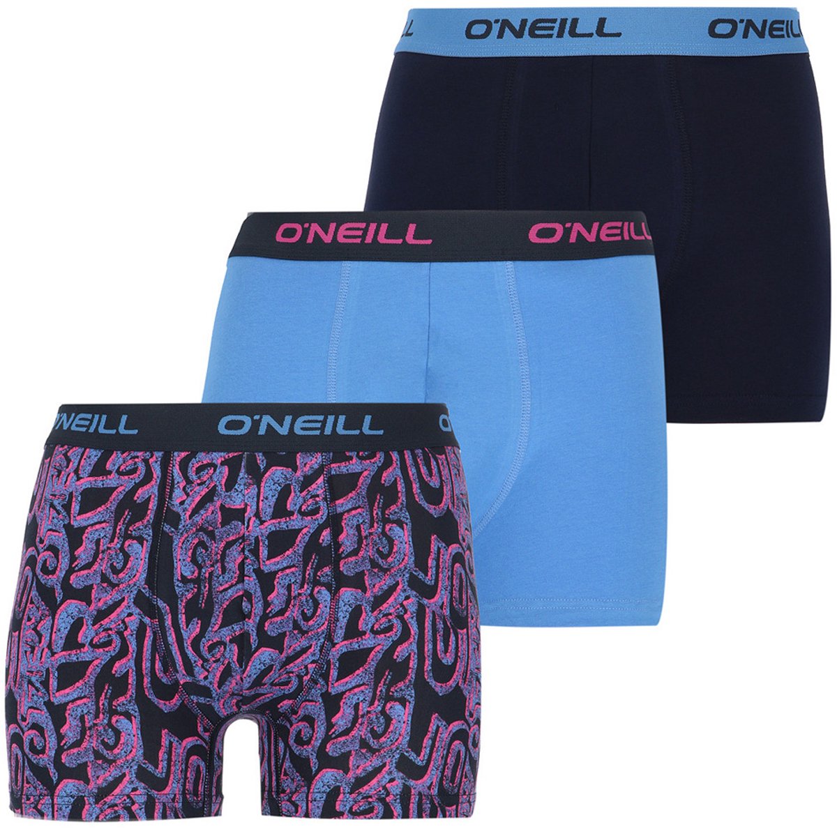 O'Neill Heren Boxershorts | Graffiti Art | Merk: O’Neill | Kleur: Blauw | Maat: S T/M Xxl | 9 Pack