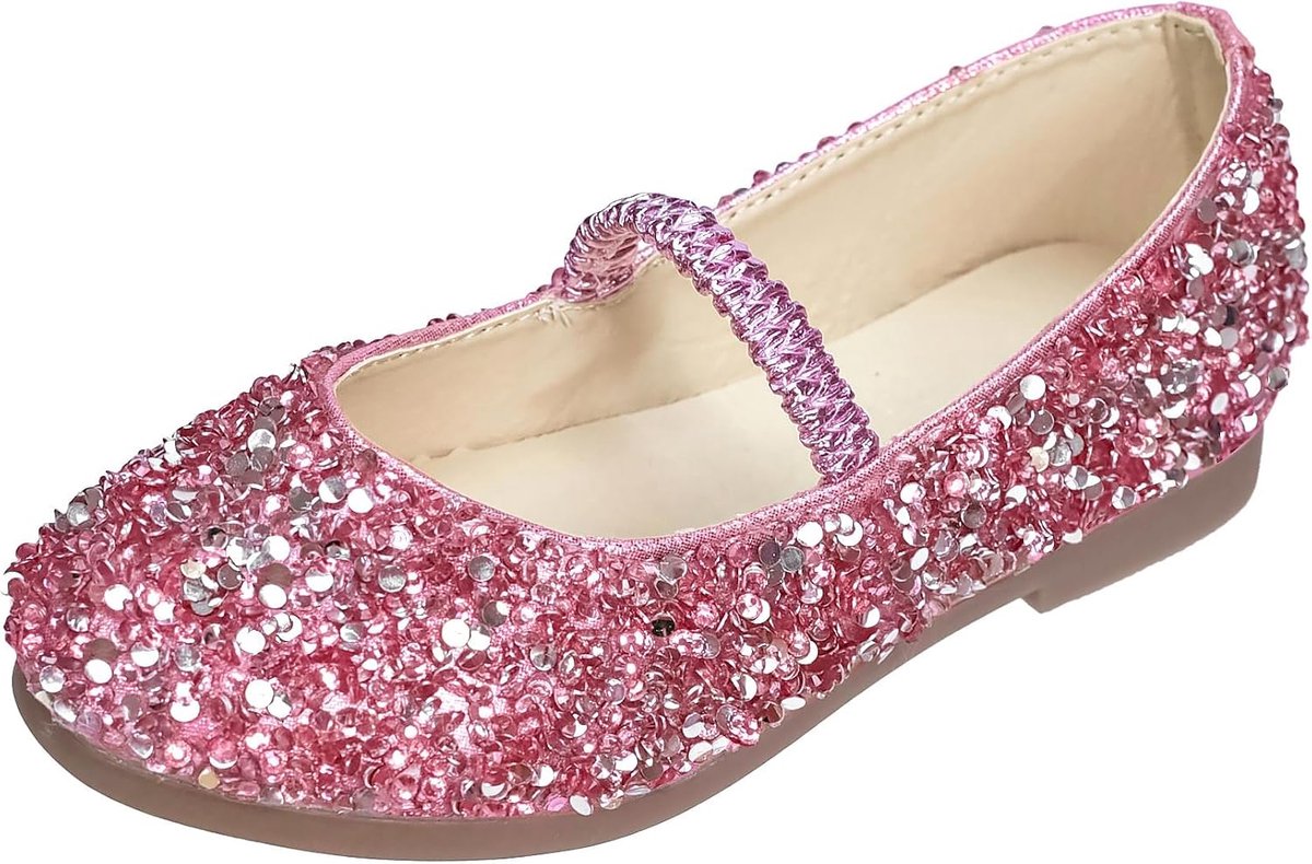 Schoenen voor meisjes, elegante pailletten voor ceremonies en feesten