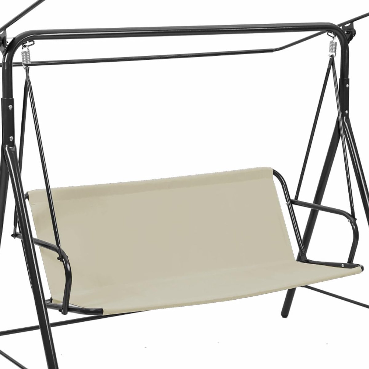 afdekking voor schommelstoelen, waterdichte stoelhoes, terrasschommelkussen voor tuinschommel, binnenplaats, balkon, 115 x 48 x 48 cm, beige