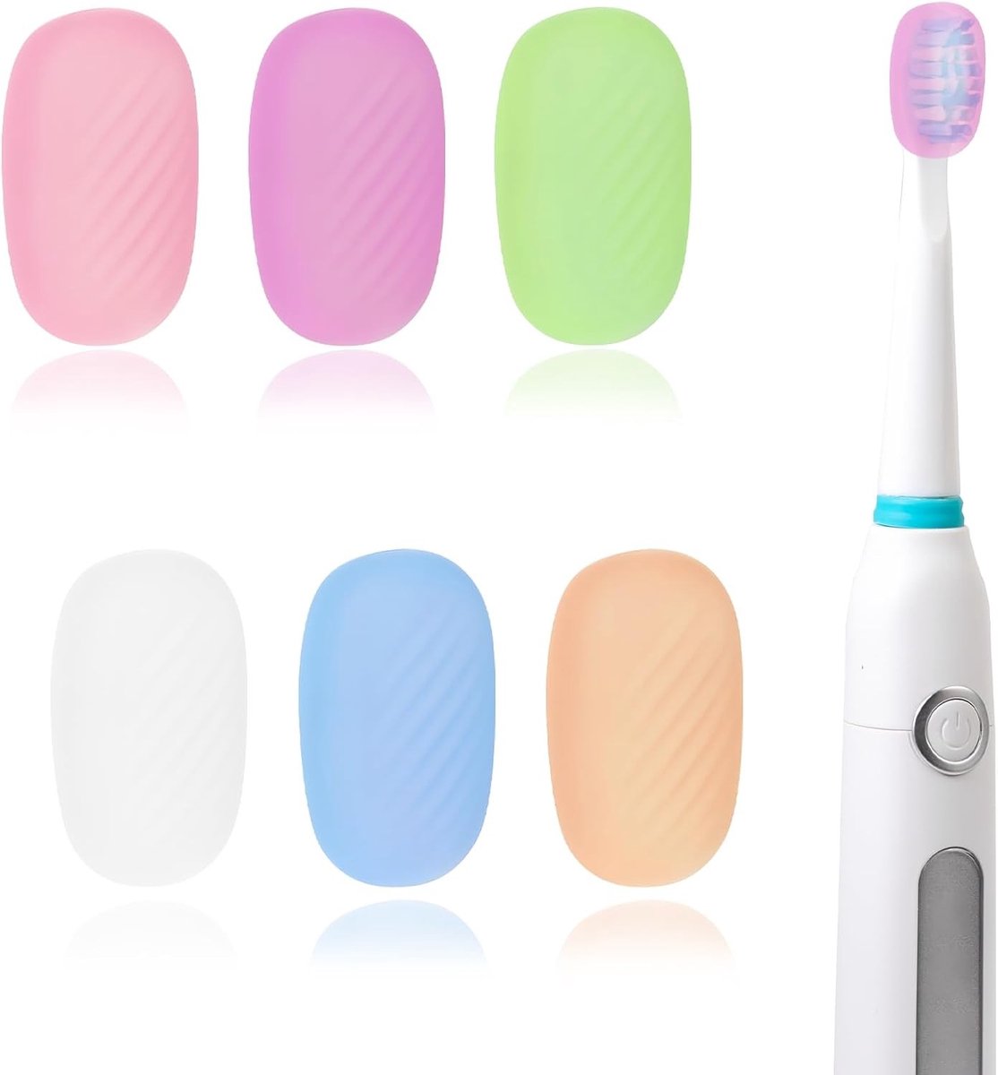 Siliconen Tandenborstel Beschermers - Set van 6 Mini Tandenborstel Covers voor Thuis en Reizen, Bescherming voor Tandenborstelkoppen en Hygiëne