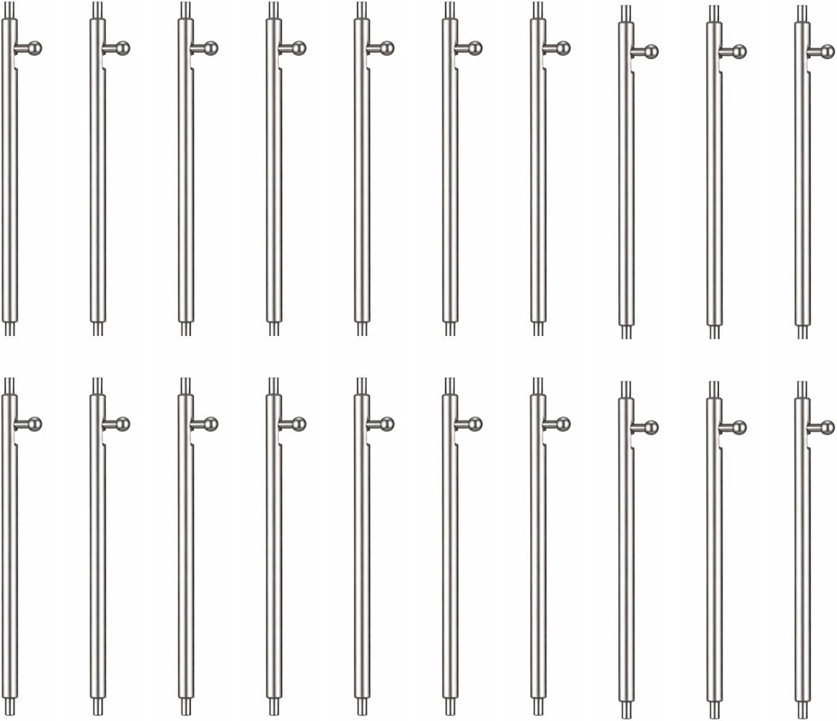 20 Stuks Snelle Veranderingsveerstangen 22mm RVS Horloge-pennen Set voor Horlogemakers en Armbanden Vervangingsgereedschap en Accessoires