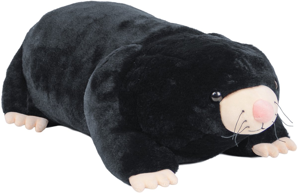 UNUS Mol knuffel pluchen knuffeldier 55cm zwart