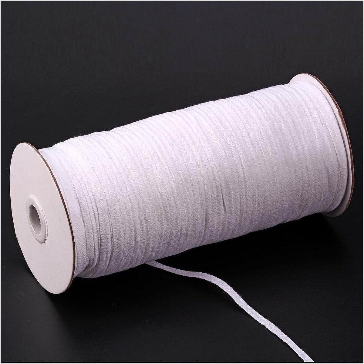 Twill Tape 220m/Rol - 5mm/7mm Naadband, Webbing en Bias Tape voor Creatieve DIY Naaiprojecten - Wit