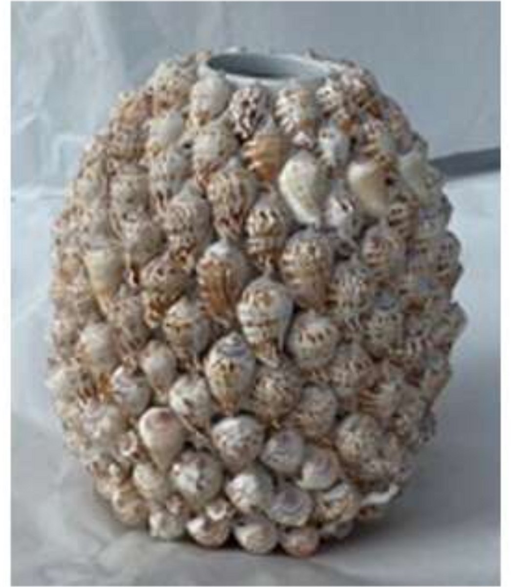 Light & Living Vaas SHELL - Bruin - 20.5x20.5x21.5 cm